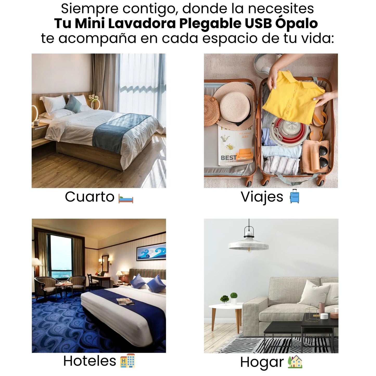 Mini Lavadora Plegable USB